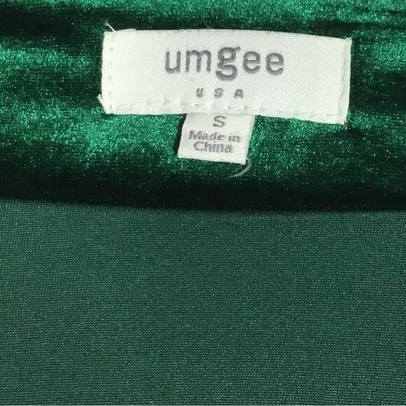 Dark forest green open front velvet jacket robe duster kimono witchy boho sz S - Picture 8 of 8